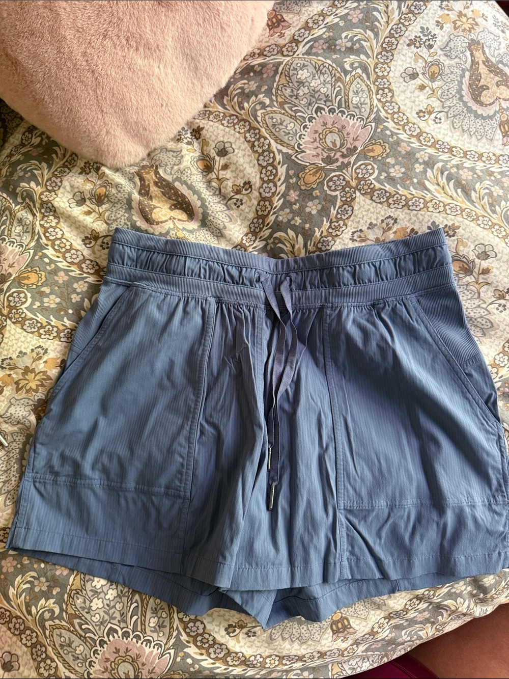 lululemon athletica Dusty Blue Drawstring Athletic Shorts